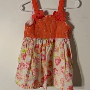 Orange and Pink Kids Casual Dress
